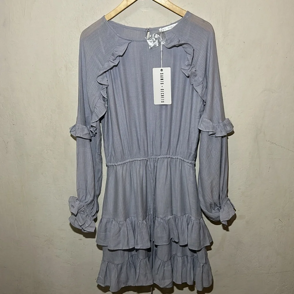 saints+secrets Ruffle Dress Size Medium NWT - Picture 5 of 12